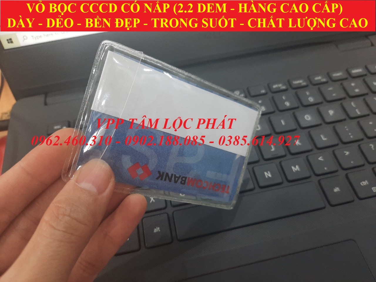 VỎ BỌC THẺ CCCD có nắp loại 2.2 dem, SỈ LH ĐỂ CÓ GIÁ TỐT NHẤT