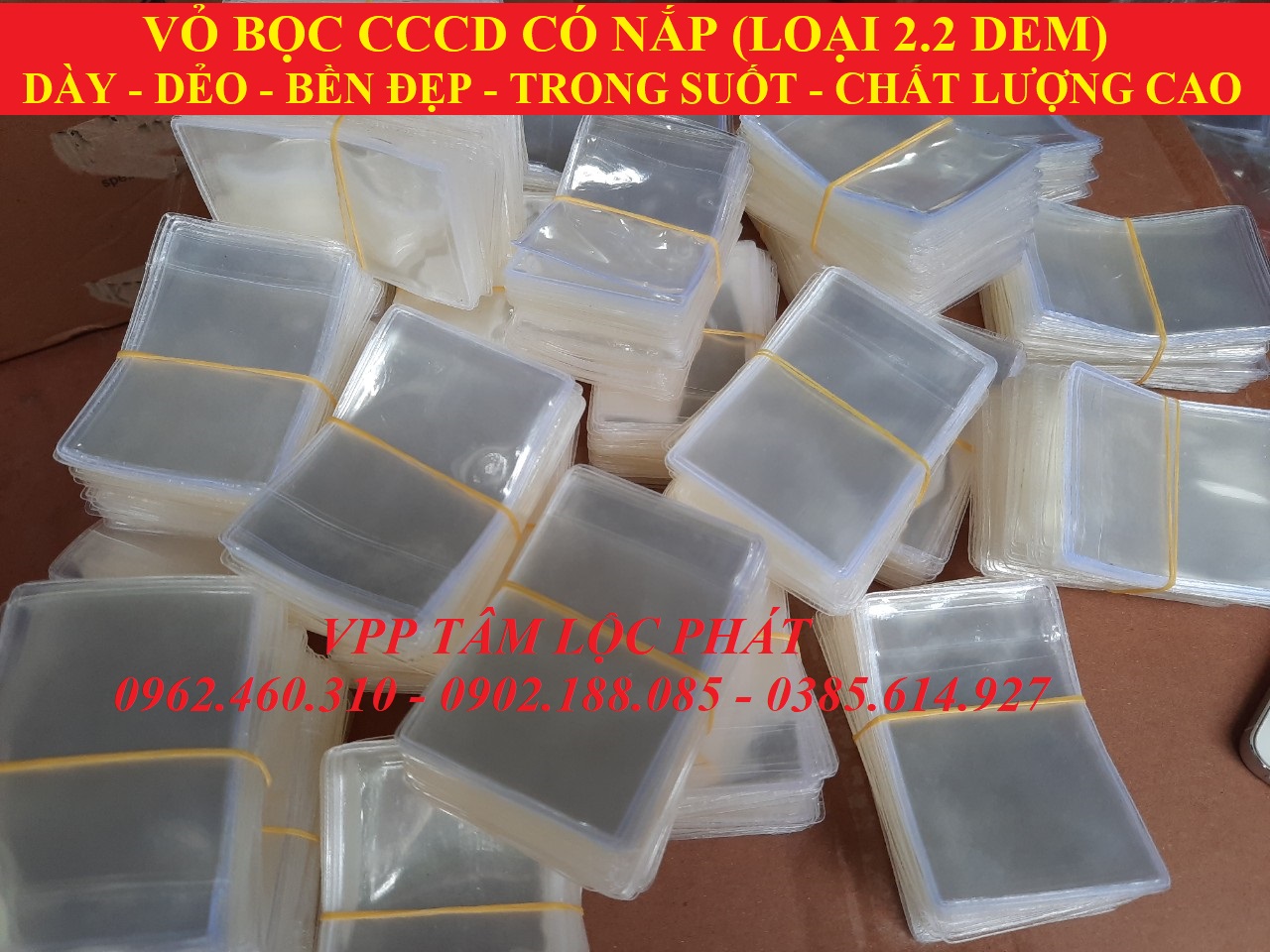 VỎ BỌC THẺ CCCD có nắp loại 2.2 dem, SỈ LH ĐỂ CÓ GIÁ TỐT NHẤT