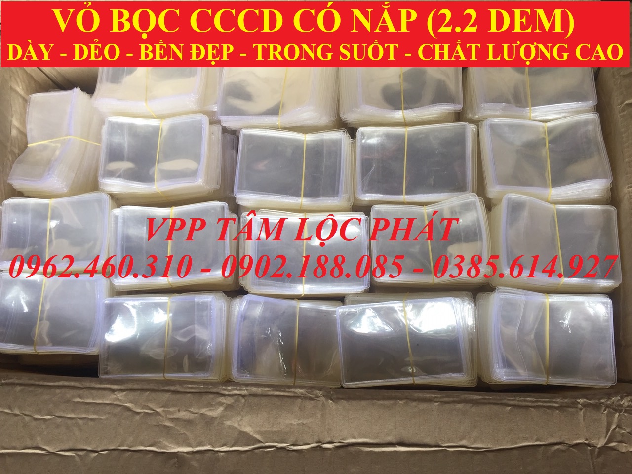 VỎ BỌC THẺ CCCD có nắp loại 2.2 dem, SỈ LH ĐỂ CÓ GIÁ TỐT NHẤT