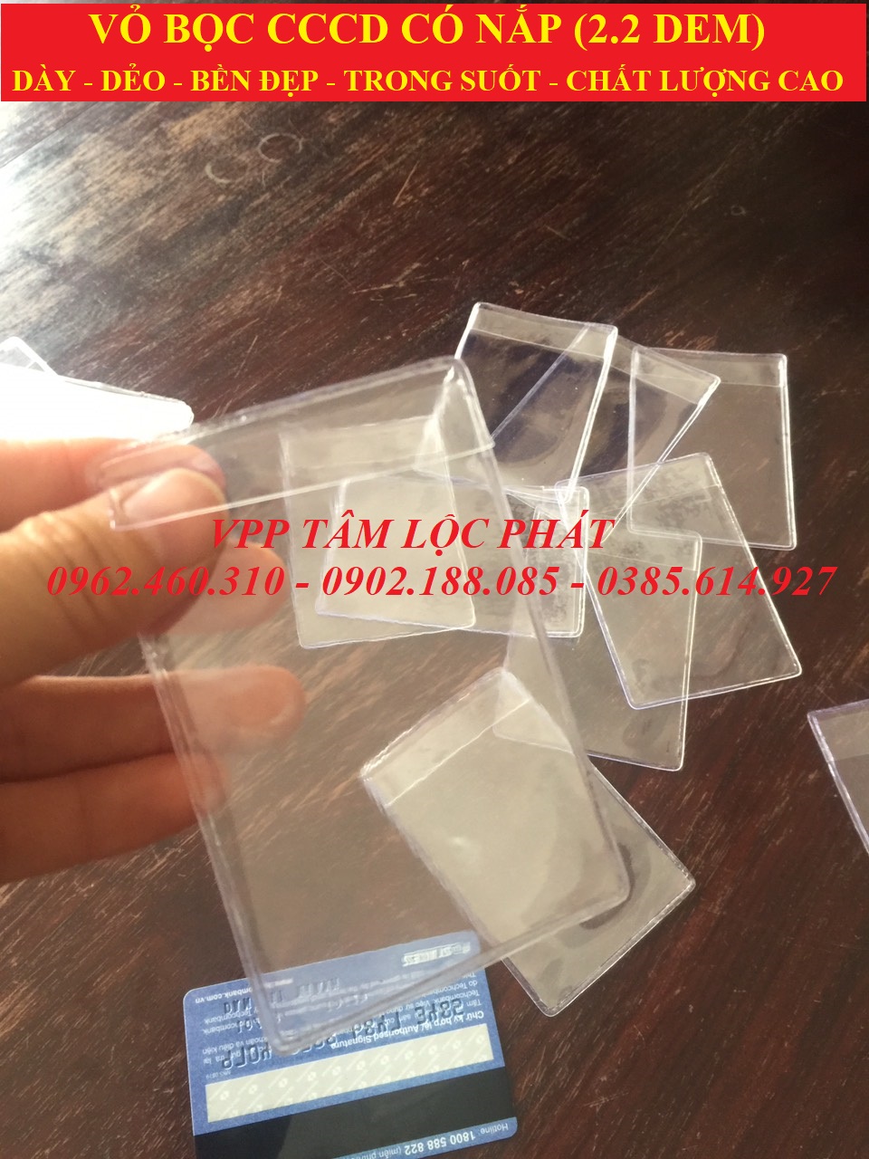 VỎ BỌC THẺ CCCD có nắp loại 2.2 dem, SỈ LH ĐỂ CÓ GIÁ TỐT NHẤT