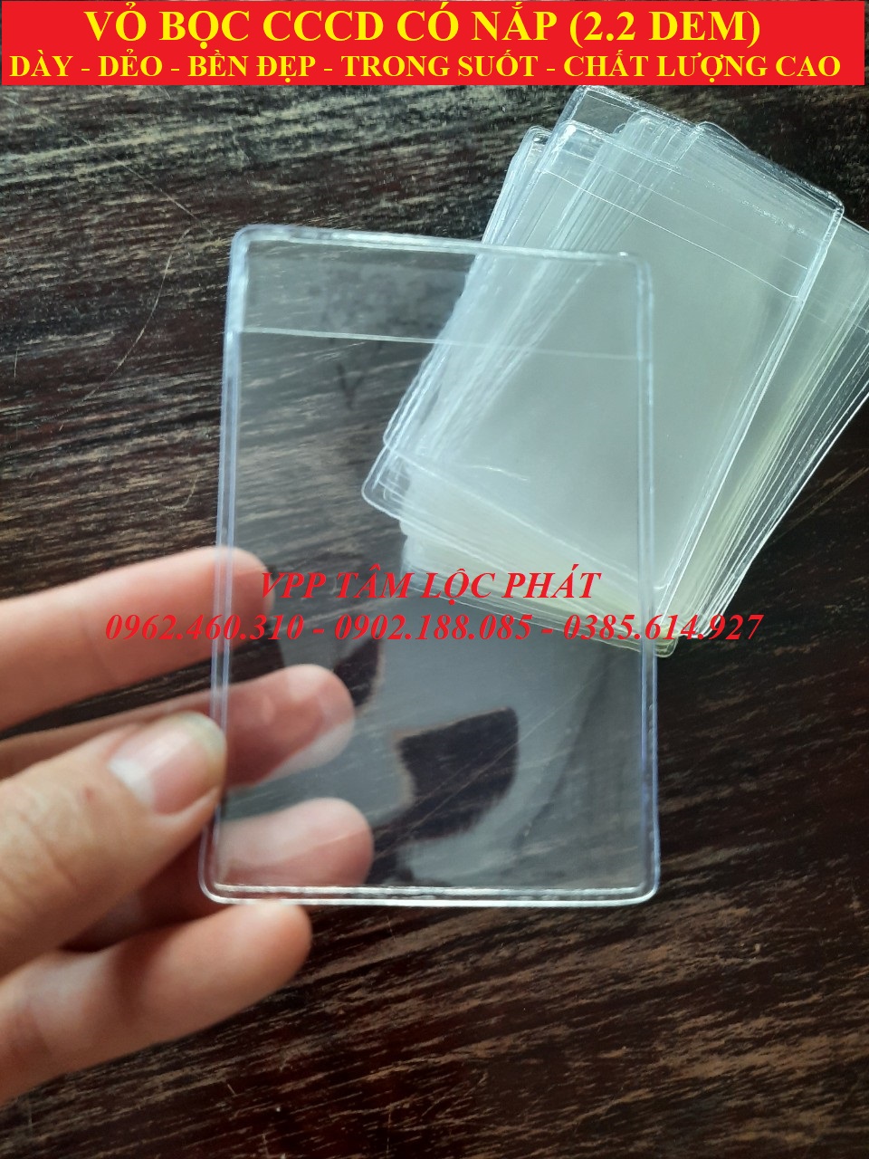 VỎ BỌC THẺ CCCD có nắp loại 2.2 dem, SỈ LH ĐỂ CÓ GIÁ TỐT NHẤT