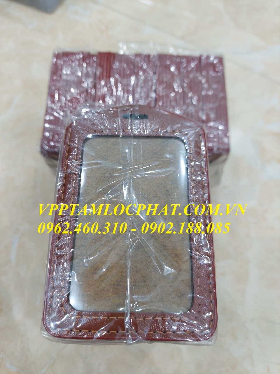 BAO THẺ DA DỌC 1 mặt màu nâu