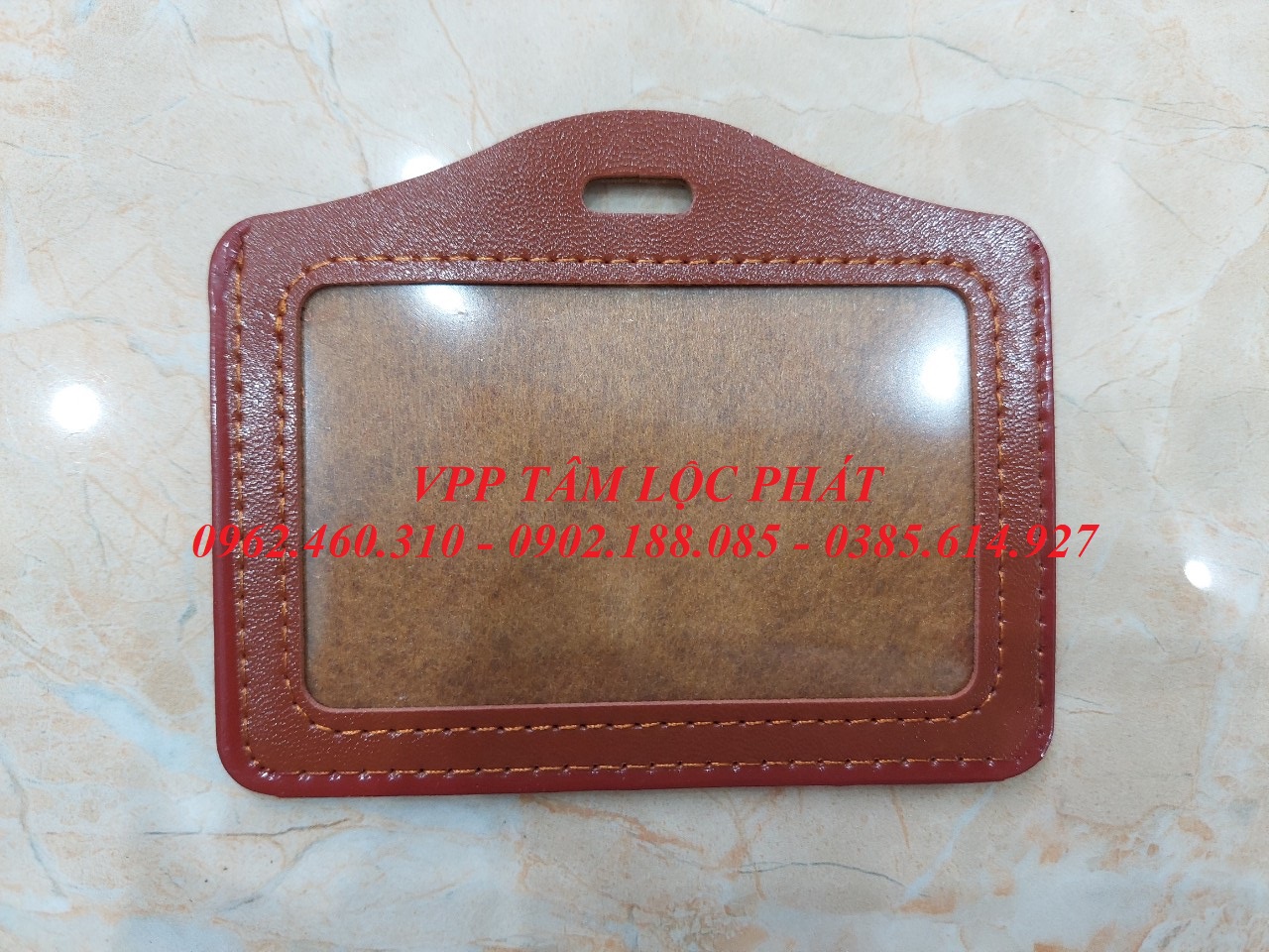 BAO THẺ DA NGANG 1 mặt màu nâu