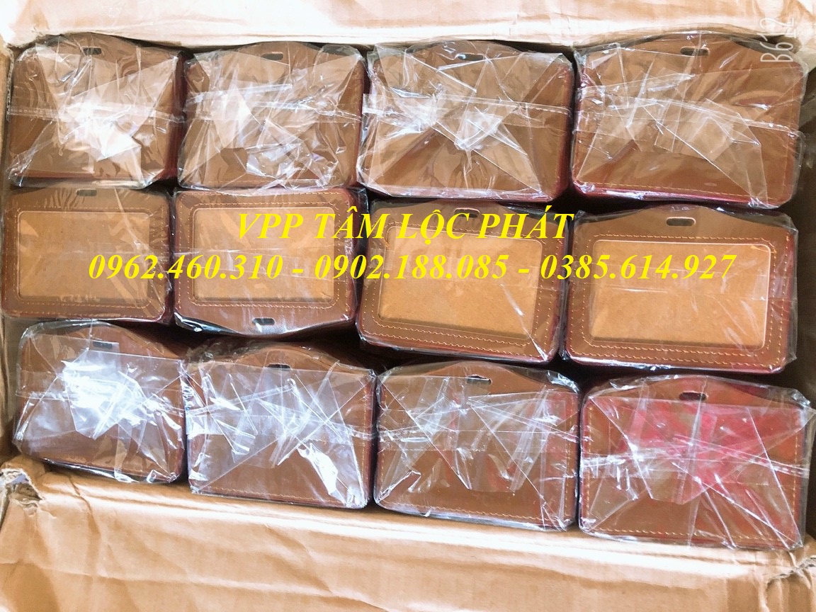 BAO THẺ DA NGANG 1 mặt màu nâu