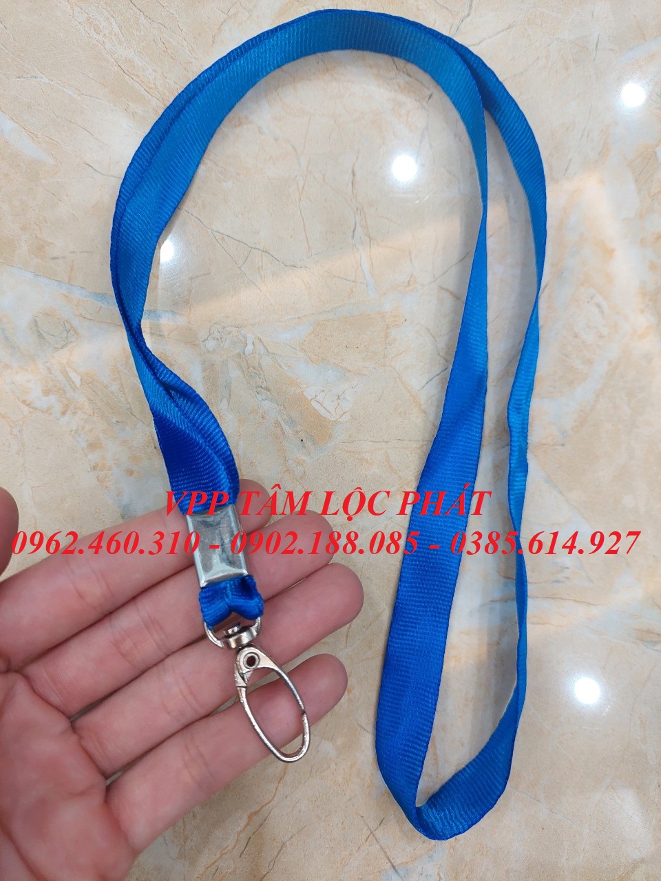 DÂY ĐEO THẺ LỤA MÓC SẮT bản rộng 1.5cm (loại 1)