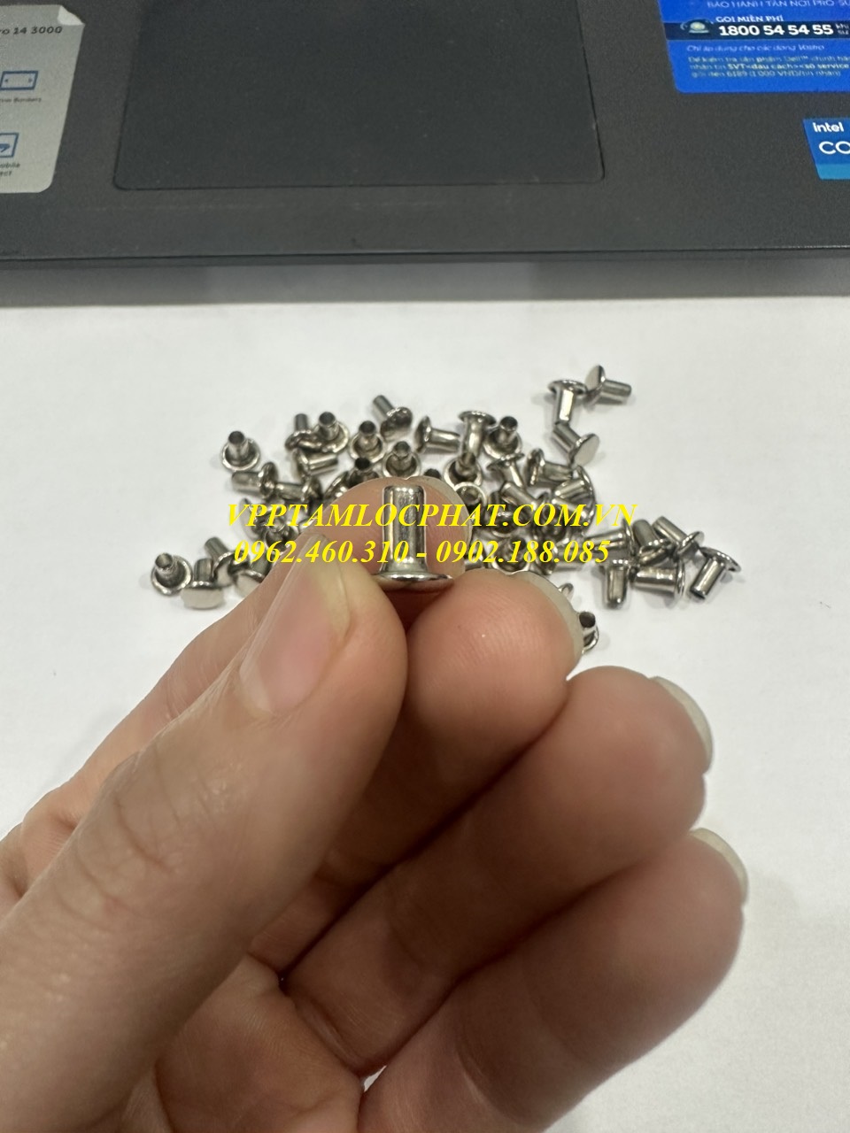 100 ĐINH TÁN (8*3.8*7mm) dùng cho khóa trình ký, khóa còng nhẫn, khóa còng bật,...