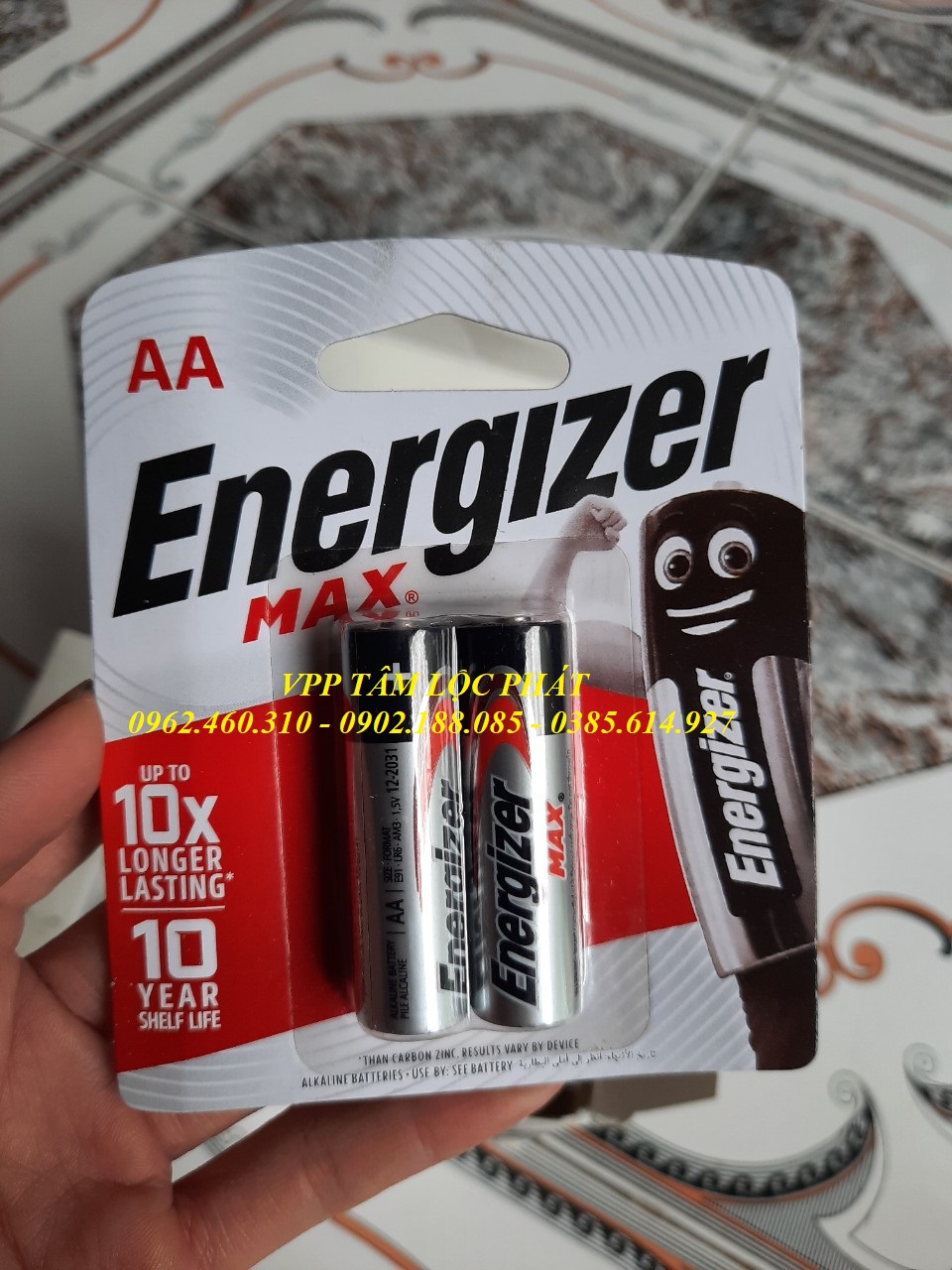 Vỉ 2 viên Pin Energizer AA MAX LR6 (Pin tiểu)