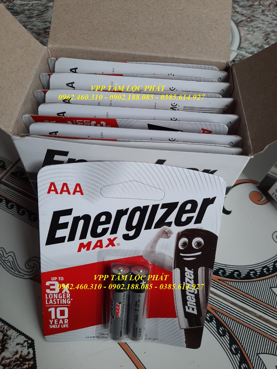 Vỉ 2 viên Pin Energizer AAA MAX LR03 (Pin đũa)