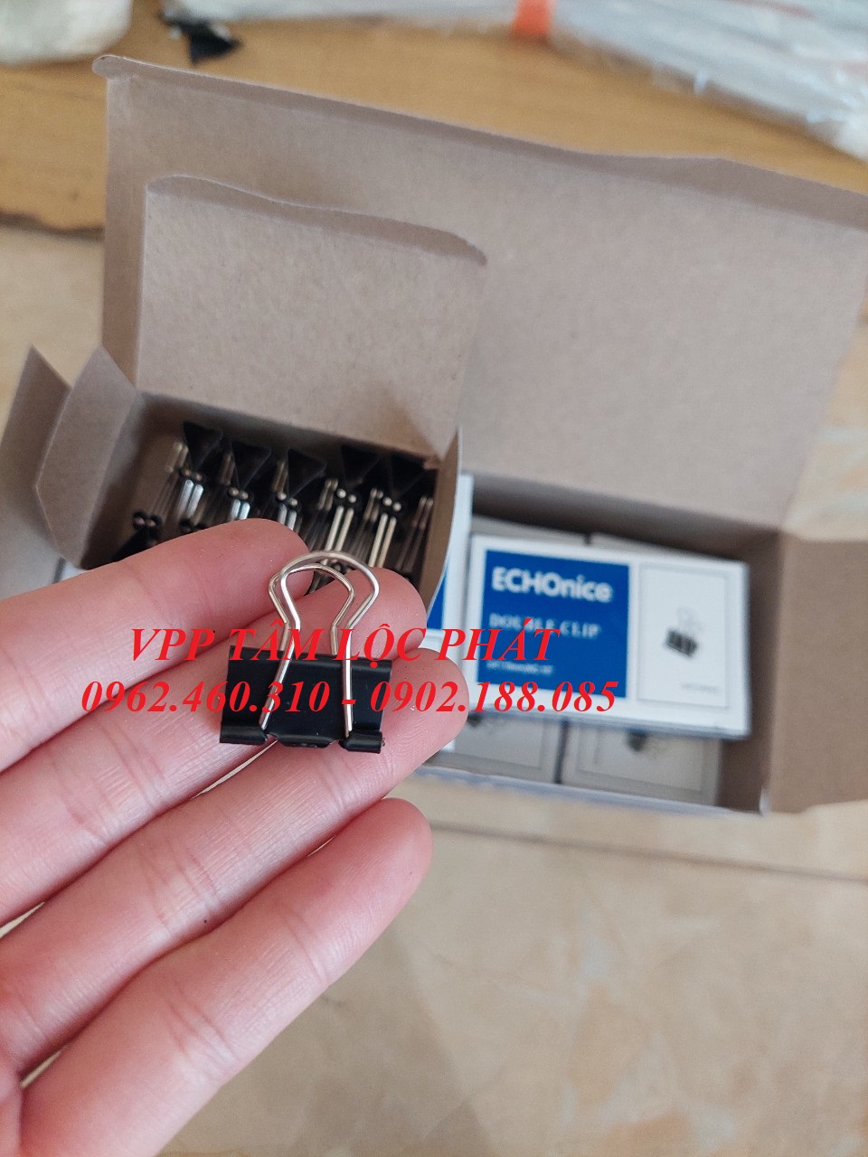 Hộp 12 chiếc Kẹp đen 19mm (HÀNG LOẠI 1)