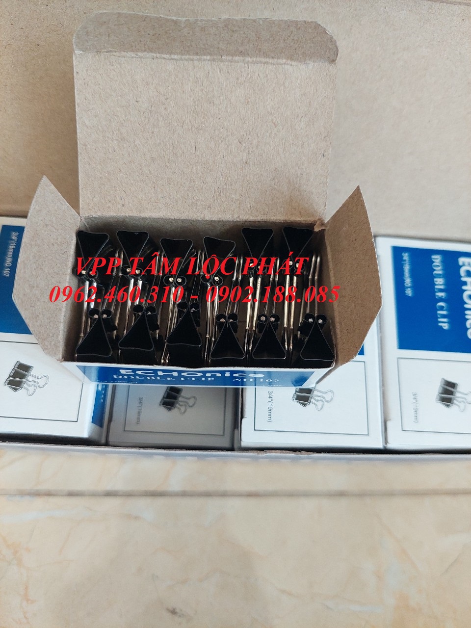 Hộp 12 chiếc Kẹp đen 19mm (HÀNG LOẠI 1)