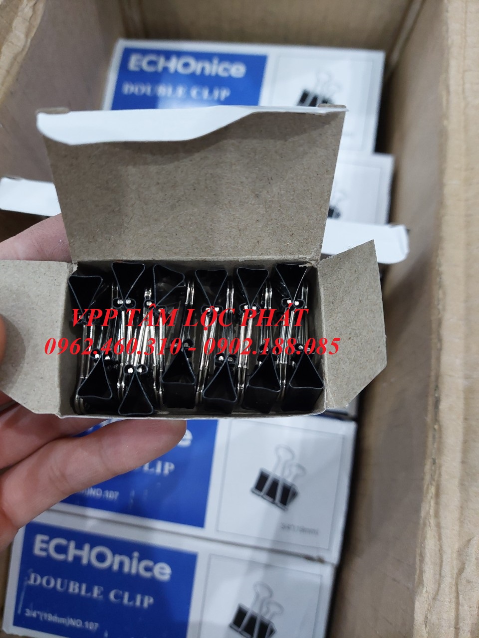 Hộp 12 chiếc Kẹp đen 19mm (HÀNG LOẠI 1)
