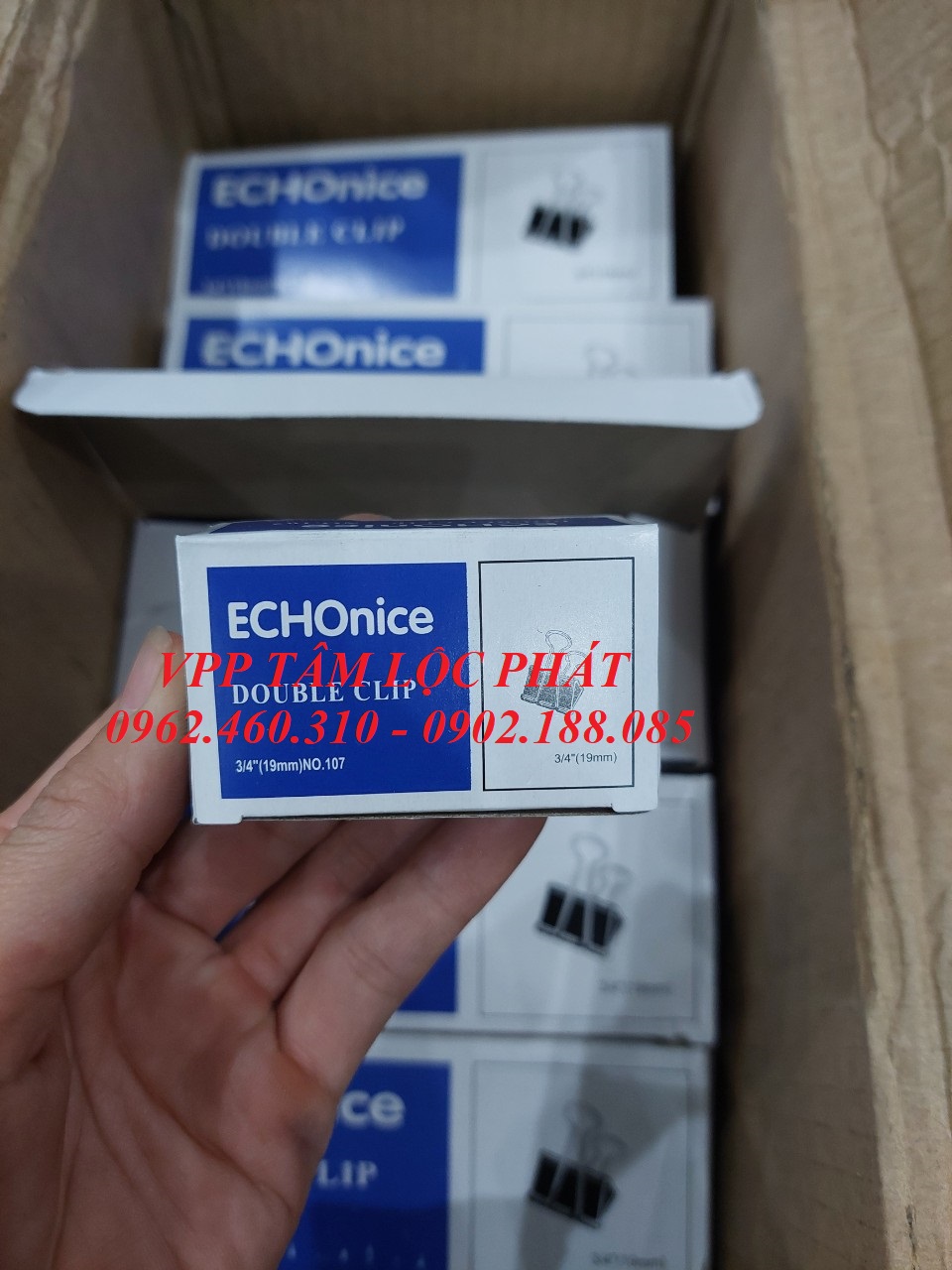 Hộp 12 chiếc Kẹp đen 19mm (HÀNG LOẠI 1)