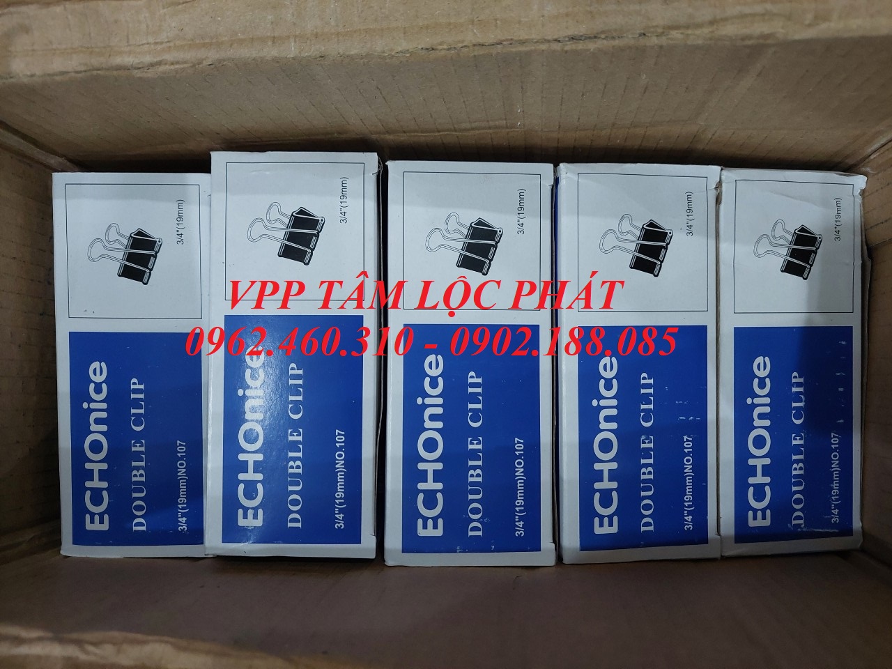 Hộp 12 chiếc Kẹp đen 19mm (HÀNG LOẠI 1)