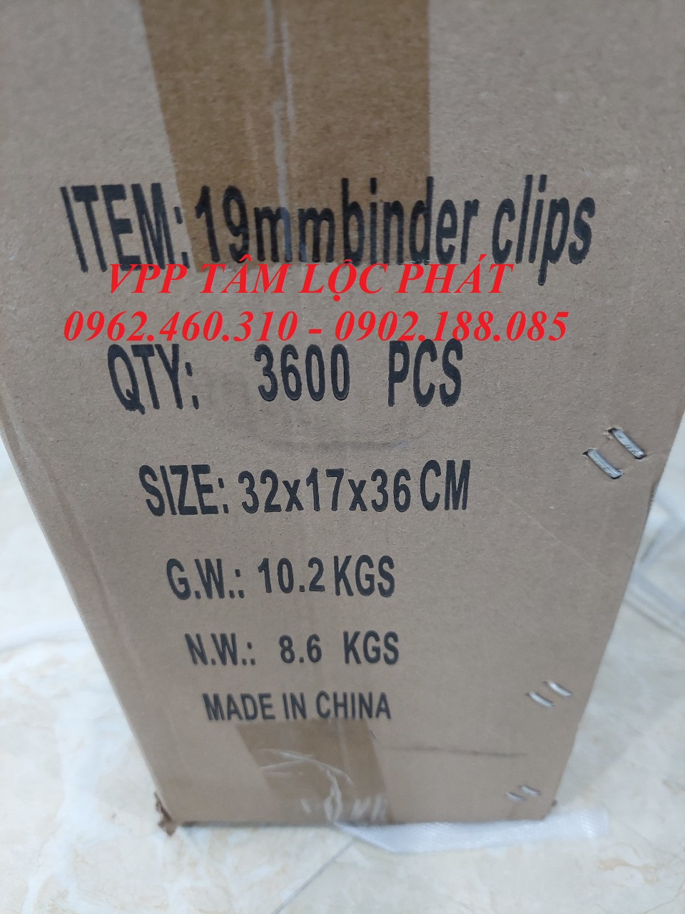 Hộp 12 chiếc Kẹp đen 19mm (HÀNG LOẠI 1)