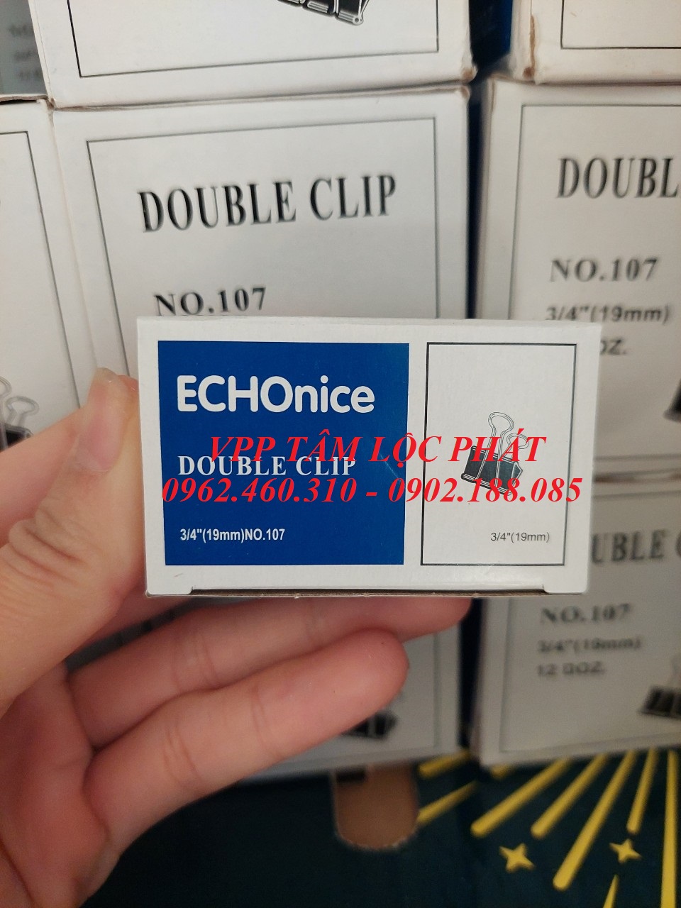 Hộp 12 chiếc Kẹp đen 19mm (HÀNG LOẠI 1)
