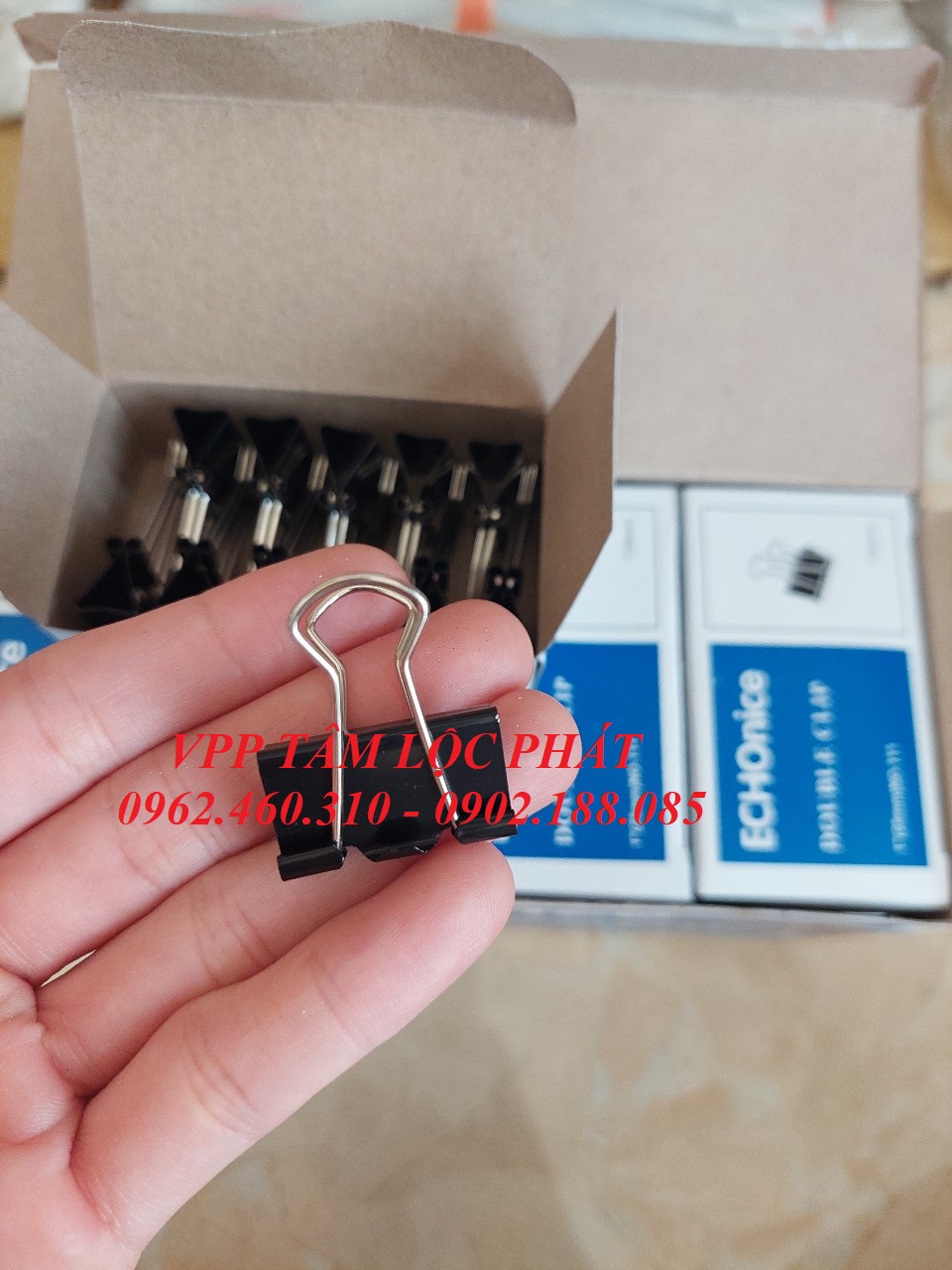Hộp 12 chiếc Kẹp đen 25mm (HÀNG LOẠI 1)
