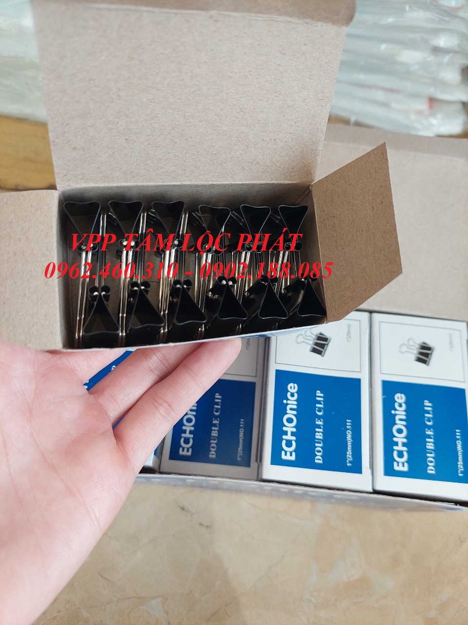 Hộp 12 chiếc Kẹp đen 25mm (HÀNG LOẠI 1)