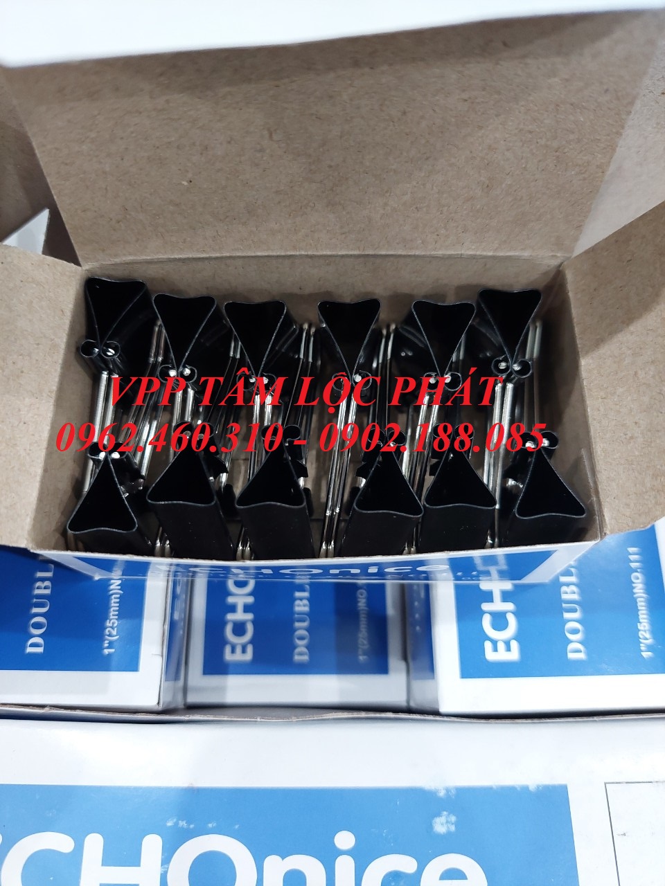 Hộp 12 chiếc Kẹp đen 25mm (HÀNG LOẠI 1)