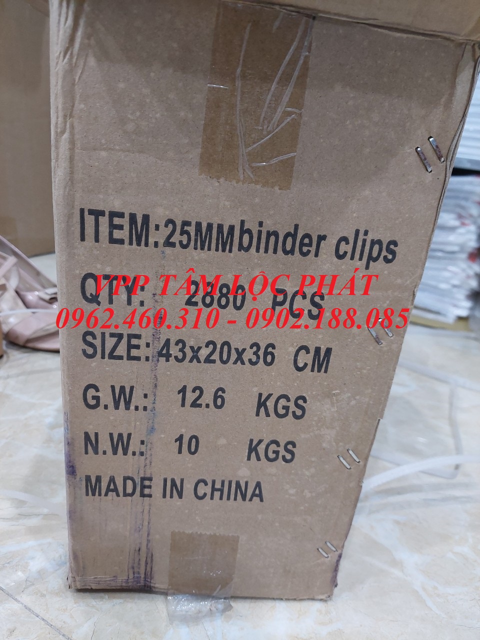 Hộp 12 chiếc Kẹp đen 25mm (HÀNG LOẠI 1)