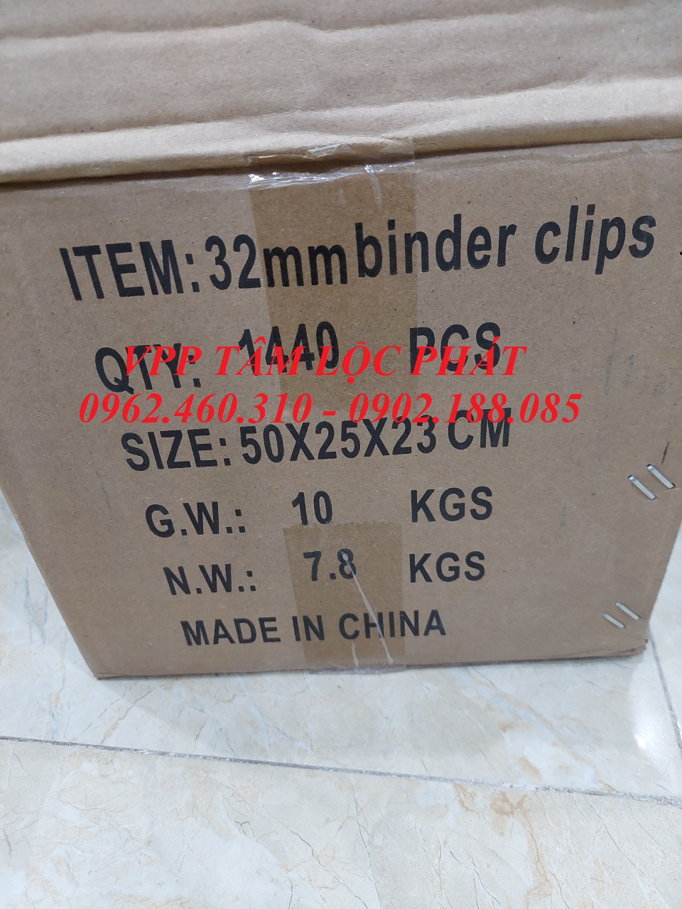 Hộp 12 chiếc Kẹp đen 32mm (HÀNG LOẠI 1)
