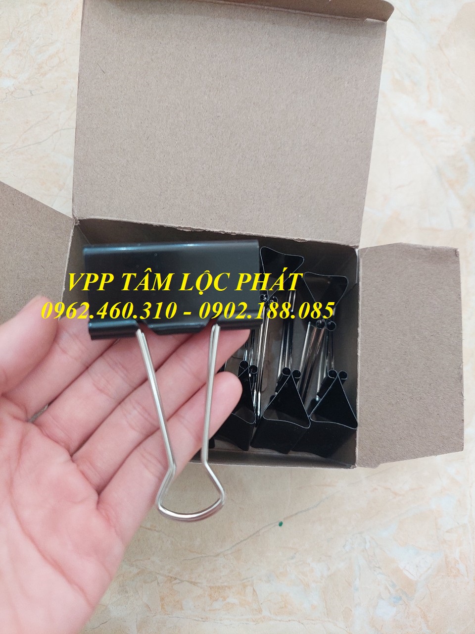 Hộp 12 chiếc Kẹp đen 51mm (HÀNG LOẠI 1)