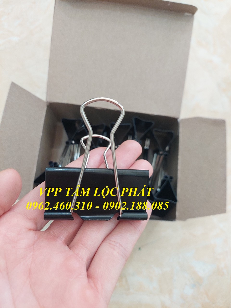 Hộp 12 chiếc Kẹp đen 51mm (HÀNG LOẠI 1)
