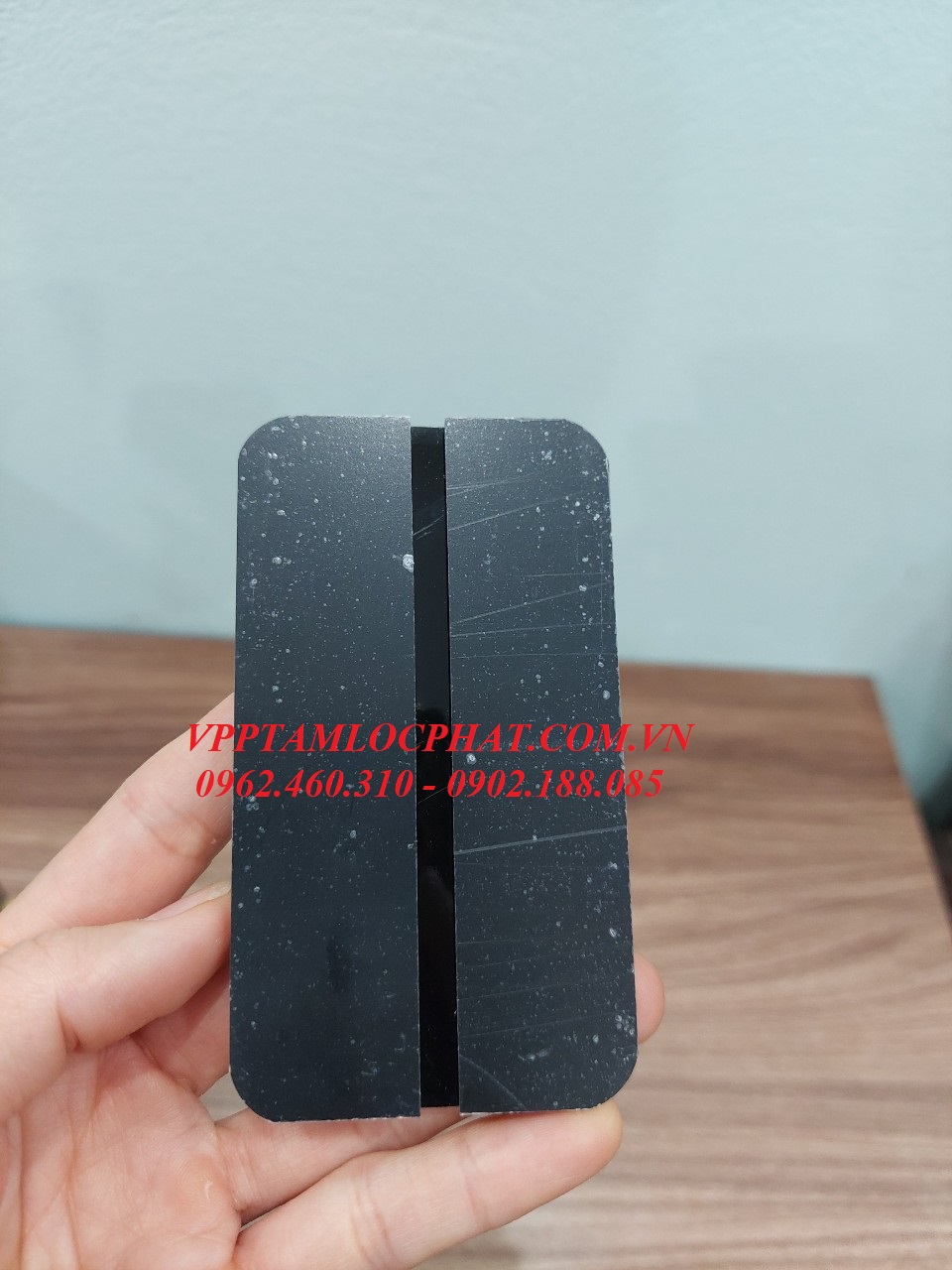 Menu mica A6 SN trong suốt (đế đen)