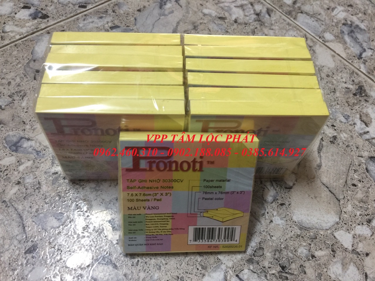 Giấy nhắn Pronoti 3x3, 76mmx76mm (CHÍNH HÃNG)