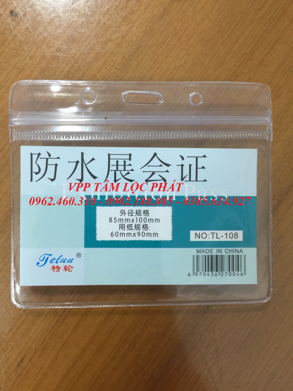 BAO THẺ TÊN 108 (LOẠI 1) chống thấm nước, KT 85*100mm