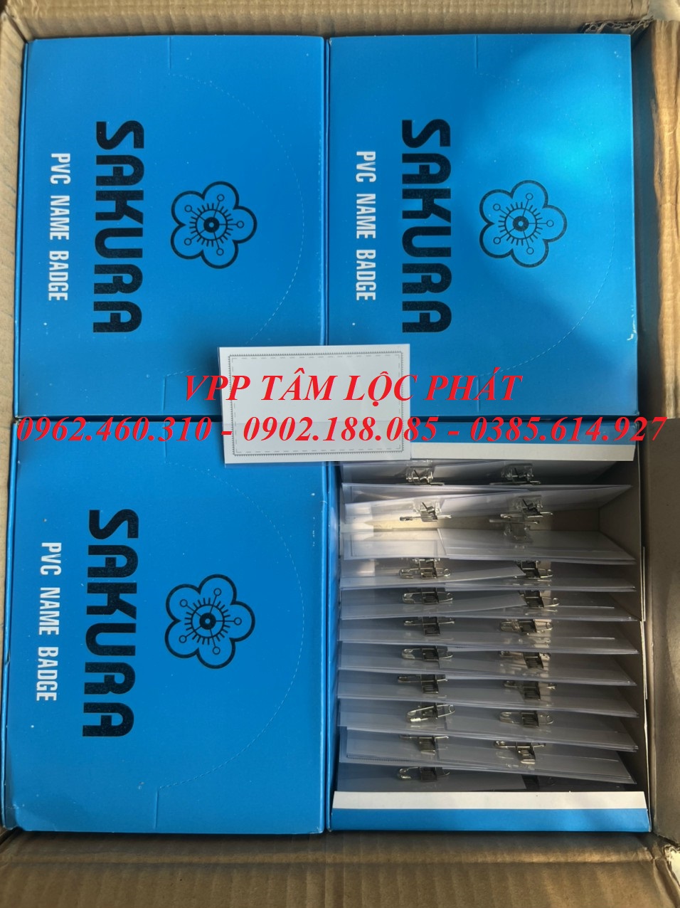 Hộp 50 chiếc THẺ CÀI SAKURA - Kẹp thẻ hội nghị