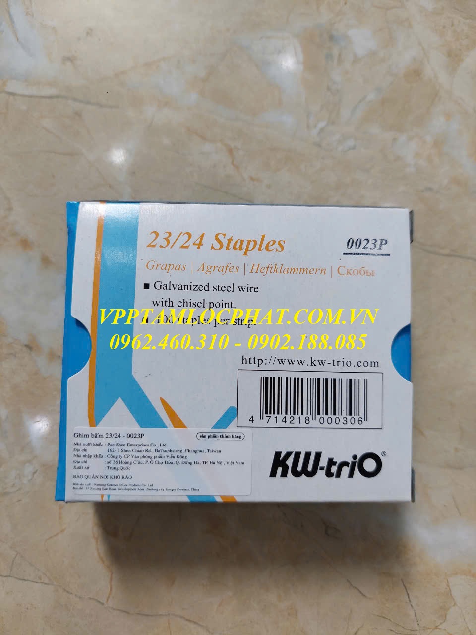 Đạn ghim KW-TriO 23/24 (240 tờ), HÀNG CHÍNH HÃNG