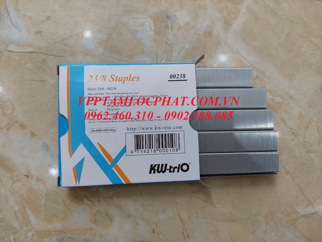 Đạn ghim KW-TriO 23/8 (50 tờ), HÀNG CHÍNH HÃNG