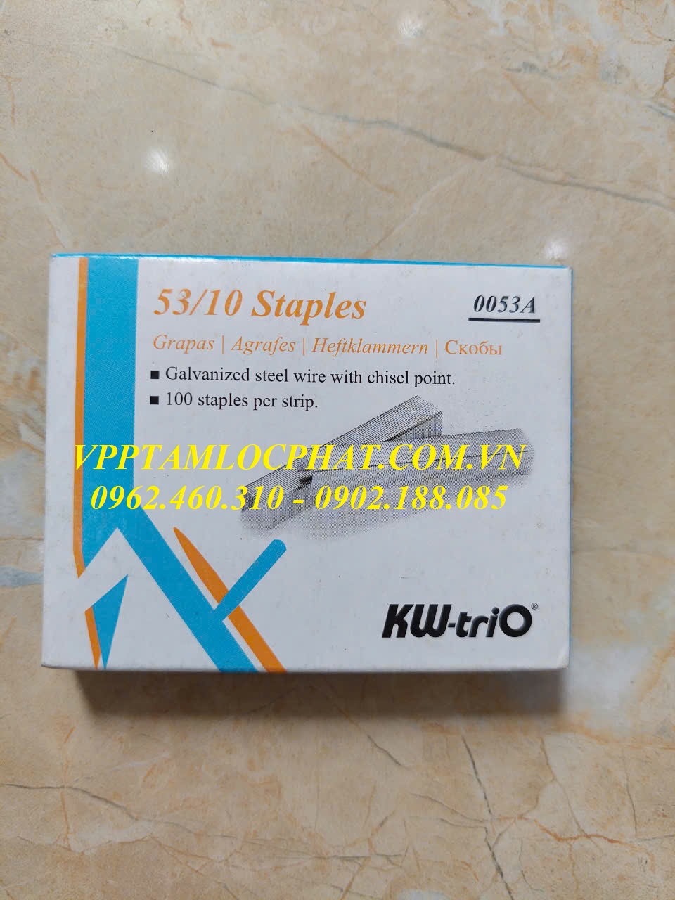 Ghim bấm gỗ KW-TriO 53/10 (HÀNG CHÍNH HÃNG) - Đạn ghim chuyên dụng dùng cho súng bắn ghim