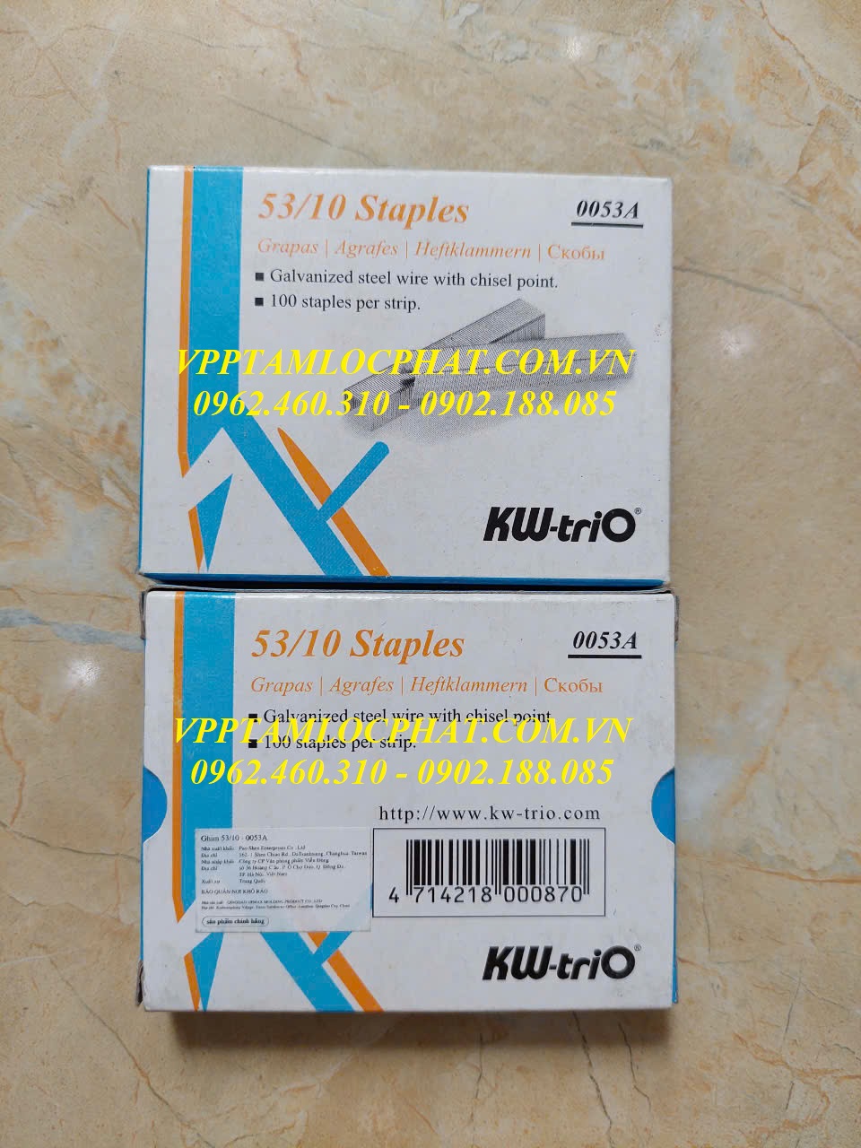 Ghim bấm gỗ KW-TriO 53/10 (HÀNG CHÍNH HÃNG) - Đạn ghim chuyên dụng dùng cho súng bắn ghim