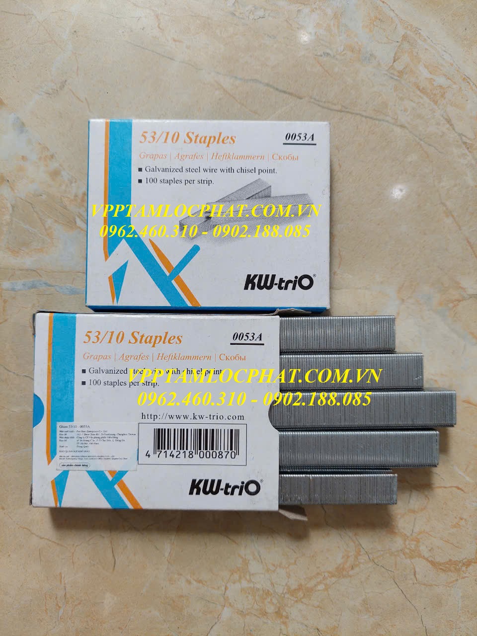 Ghim bấm gỗ KW-TriO 53/10 (HÀNG CHÍNH HÃNG) - Đạn ghim chuyên dụng dùng cho súng bắn ghim
