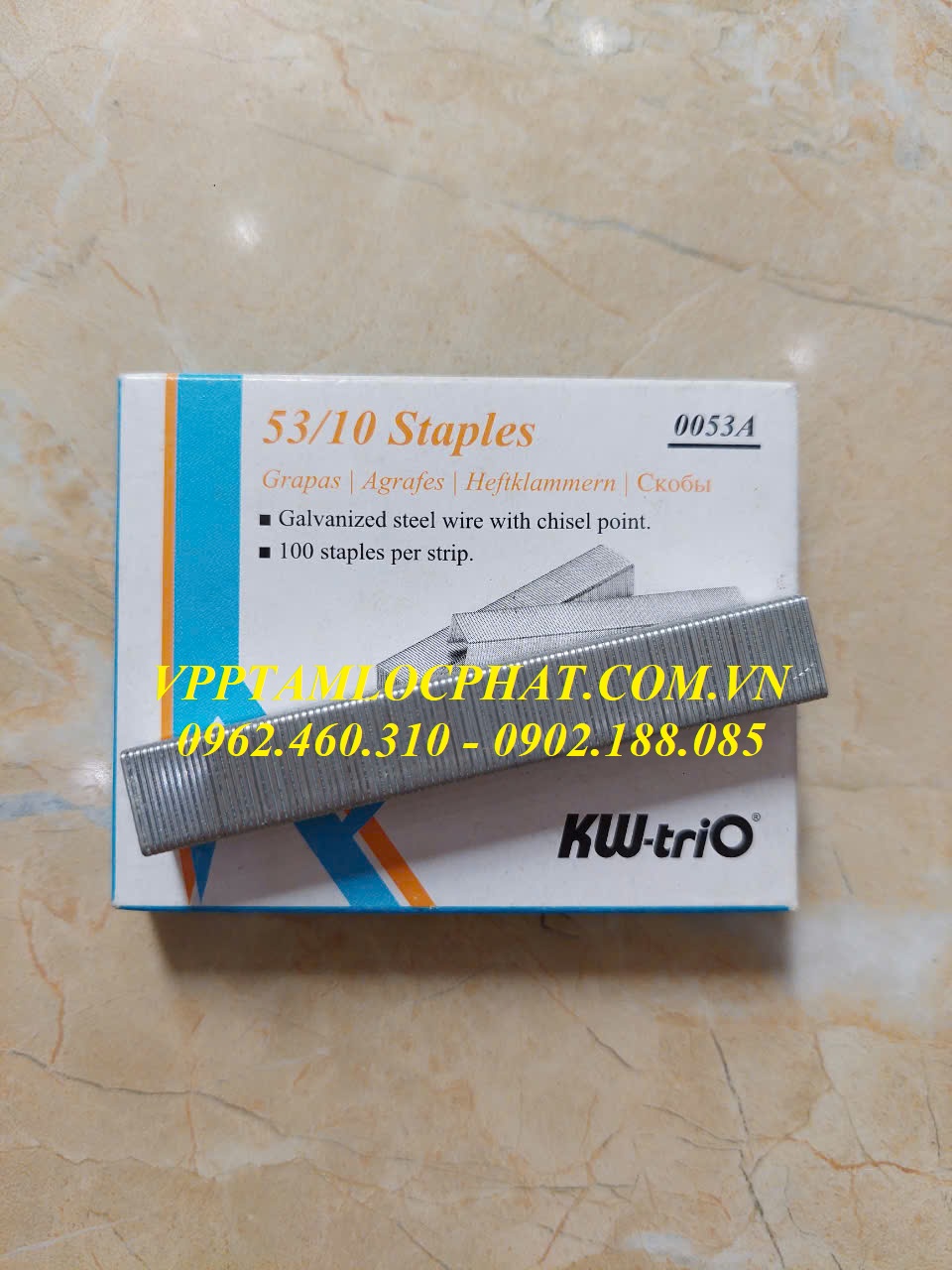 Ghim bấm gỗ KW-TriO 53/10 (HÀNG CHÍNH HÃNG) - Đạn ghim chuyên dụng dùng cho súng bắn ghim