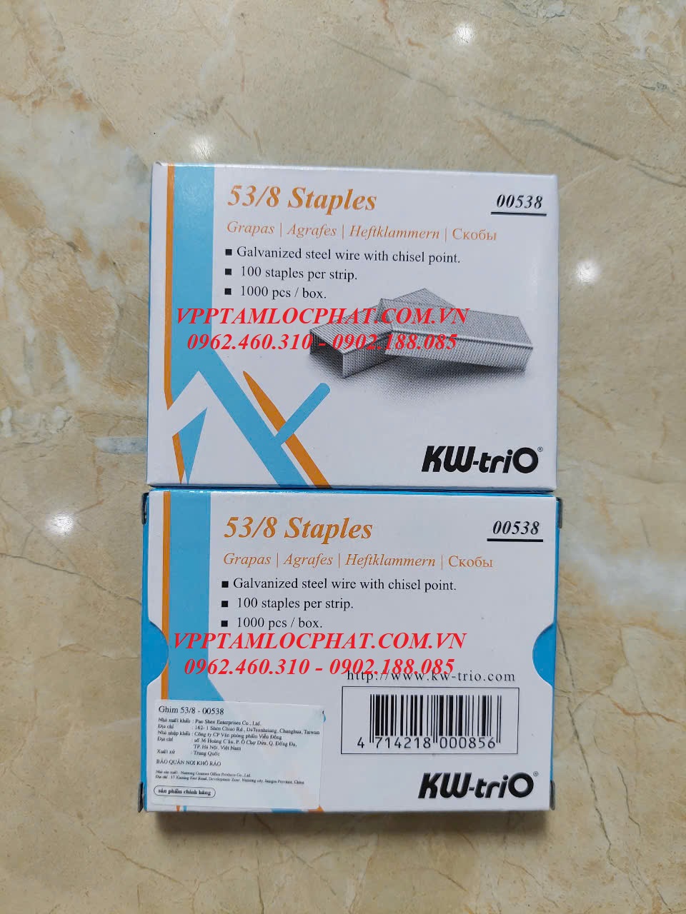 Ghim bấm gỗ KW-TriO 53/8 (HÀNG CHÍNH HÃNG) - Đạn ghim chuyên dụng dùng cho súng bắn ghim