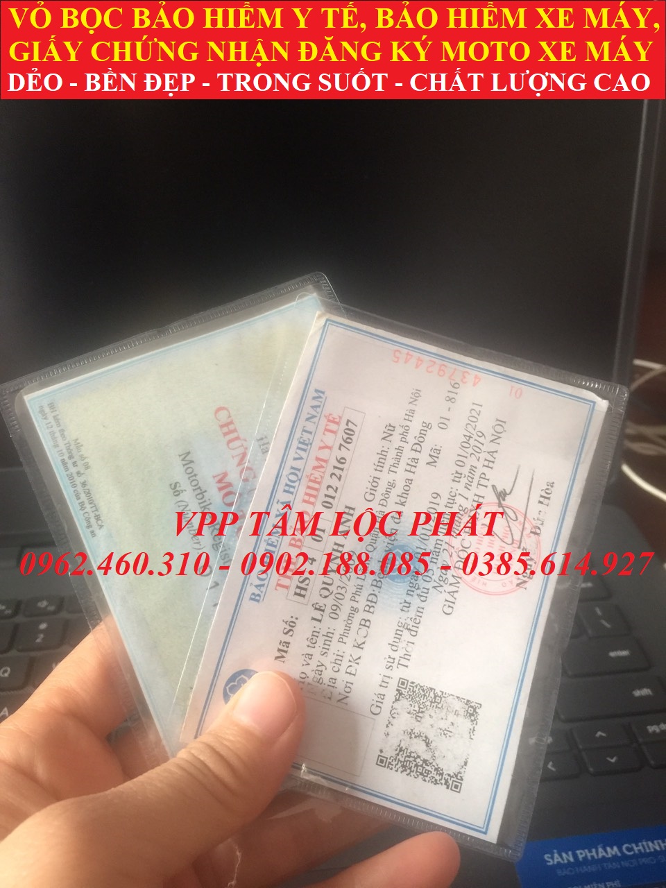 VỎ BỌC THẺ BHYT, BHXM...(loại 1), SỈ LH ĐỂ CÓ GIÁ TỐT NHẤT