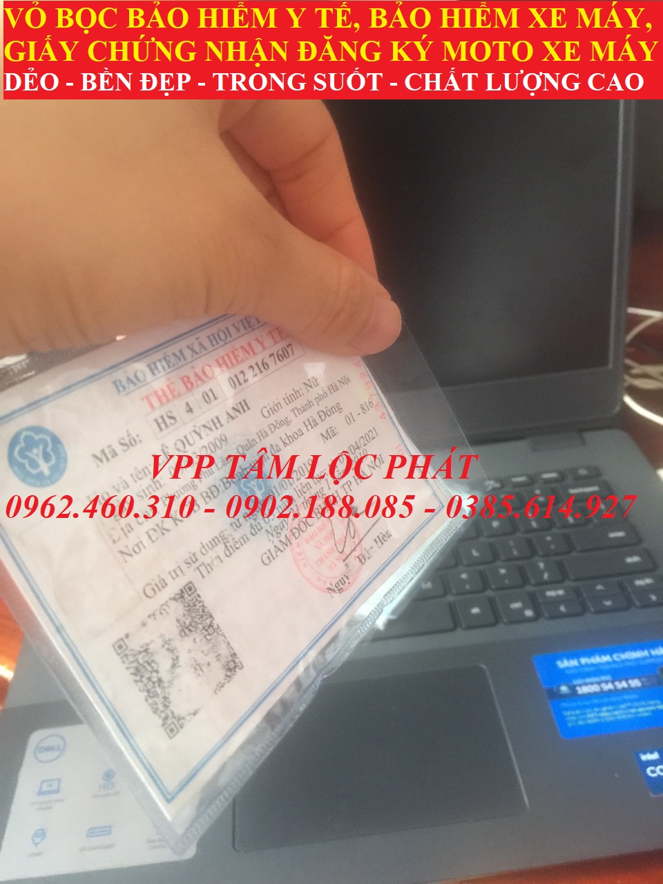 VỎ BỌC THẺ BHYT, BHXM...(loại 1), SỈ LH ĐỂ CÓ GIÁ TỐT NHẤT