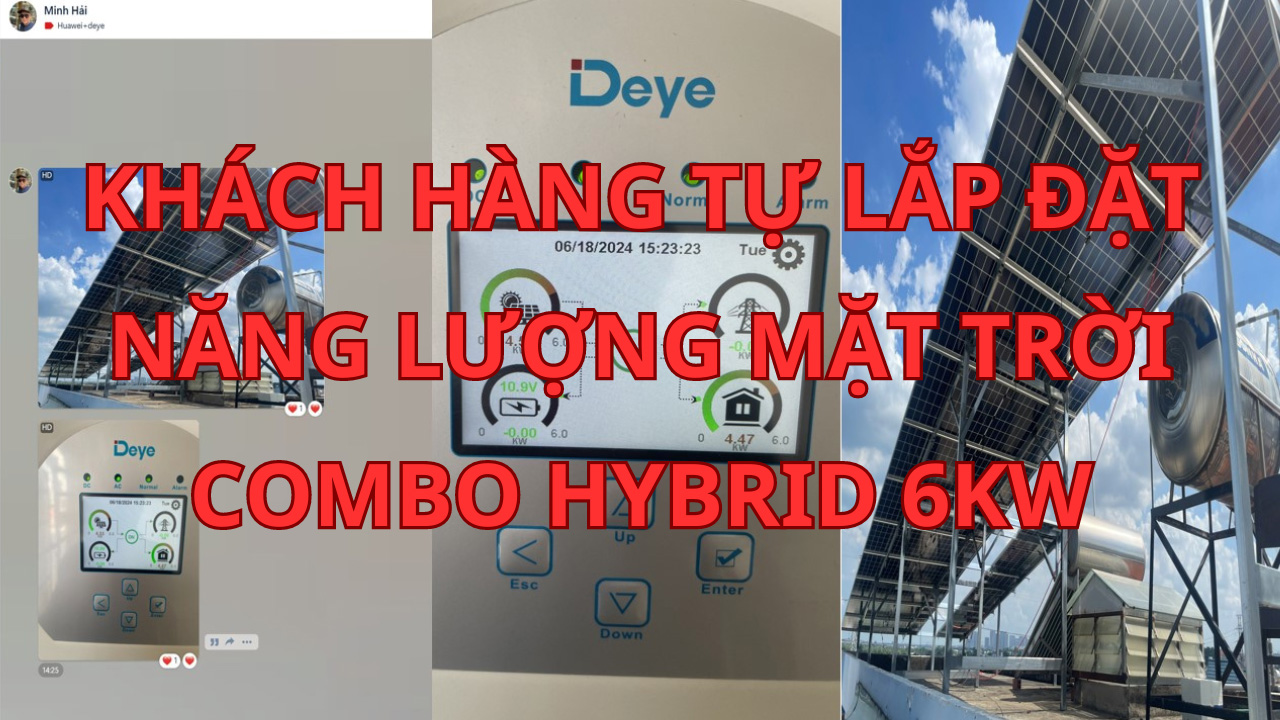 BÁO GIÁ COMBO NĂNG LƯỢNG MẶT TRỜI HỆ HYBRID DEYE 6KW