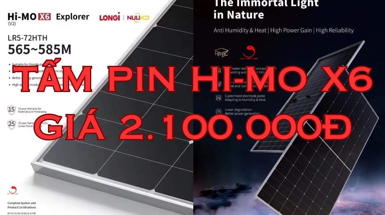 BÁO GIÁ TẤM PIN LONGI HI-MO6 NĂM 2024