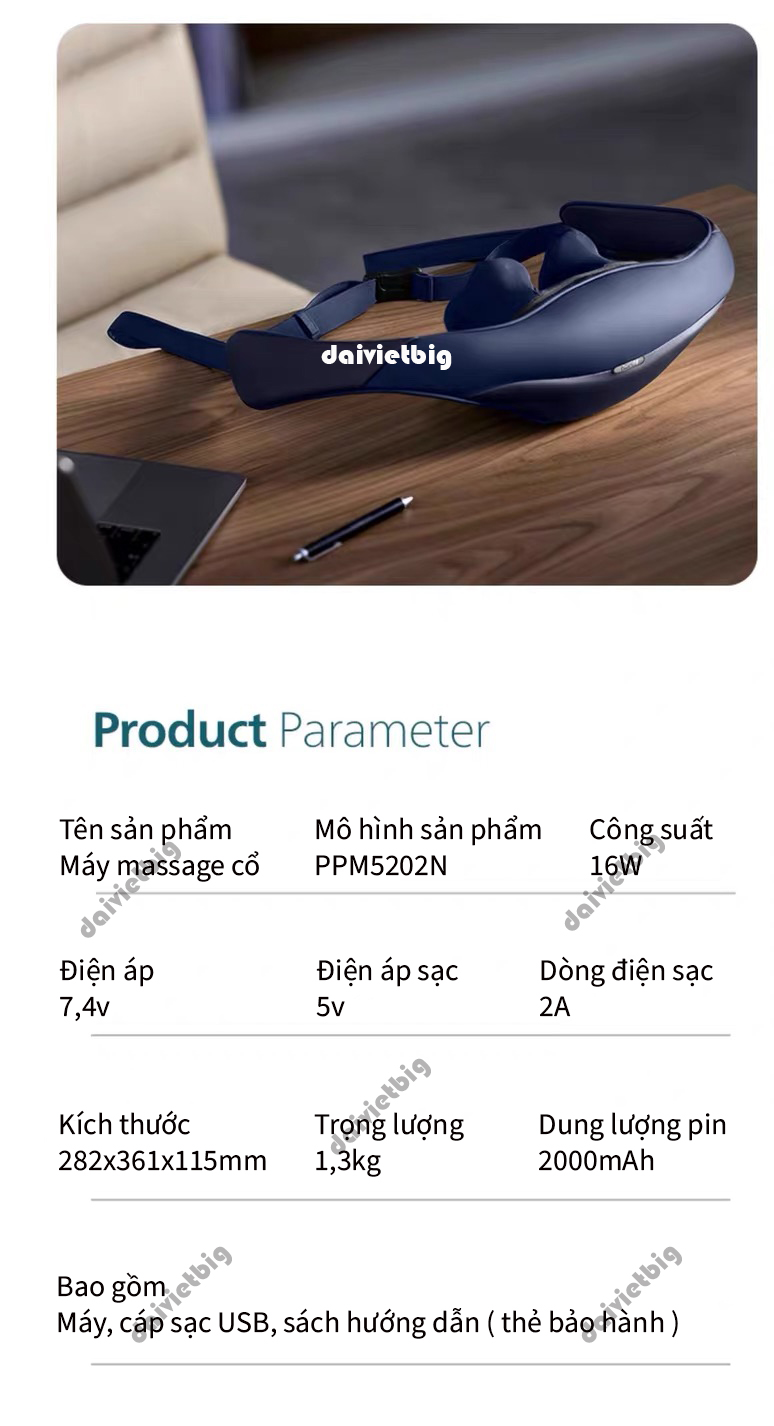 Máy Massage Cổ Vai Gáy PHILIPS 5202N