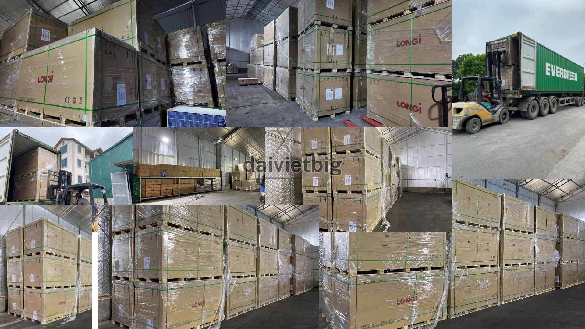 kho tấm pin năng lượng mặt trời