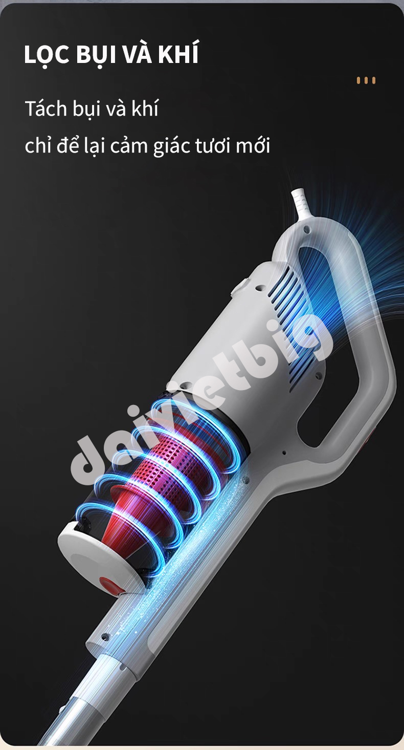 Máy hút bụi cầm tay Haier G16W, Hút bụi giường nệm,ô tô, lực hút 16.000Pa cao cấp