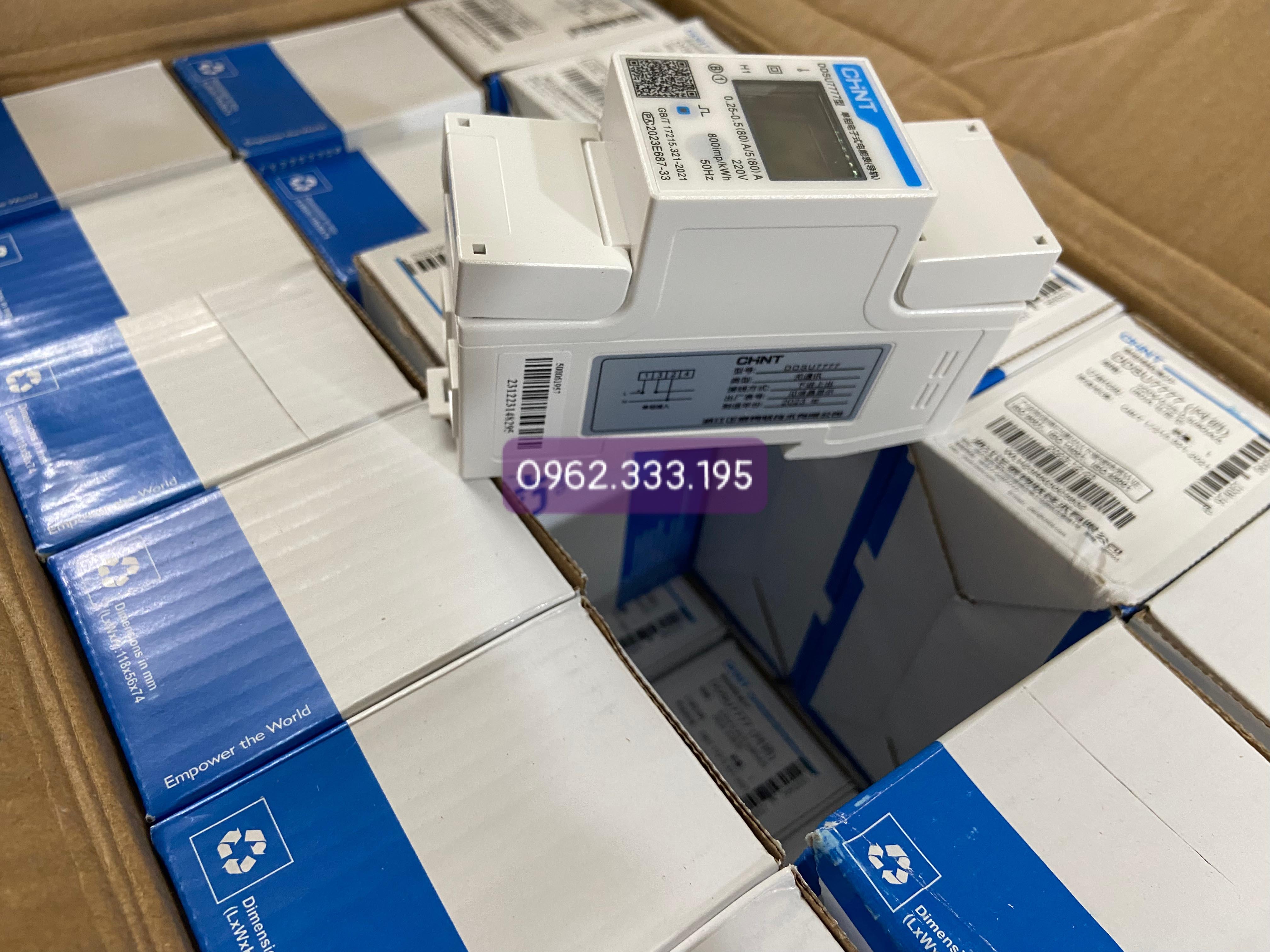 Công Tơ Điện Tử Cao Cấp ĐÃ Kiểm Định EVN 1 Pha CHINT DDSU777 5(80)A