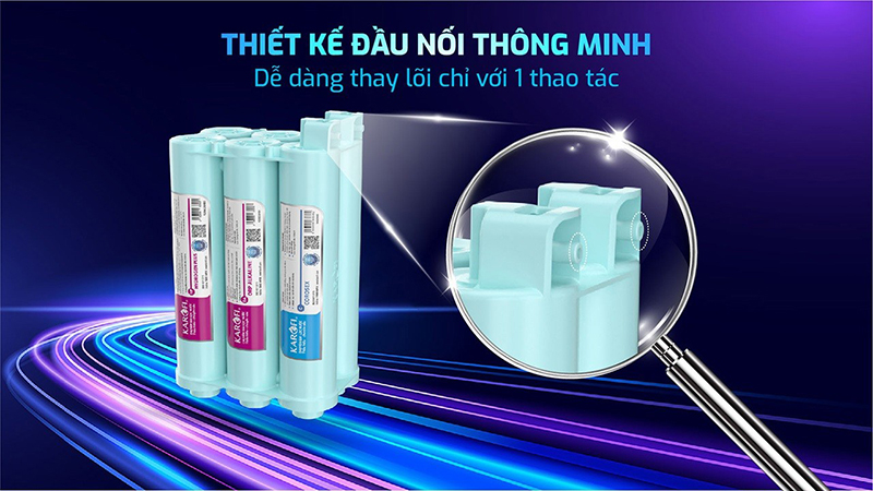Công nghệ Smart Connect bộ lõi Karofi HP 6.2 Ion chỉ 2 cút nối