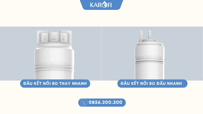 Đầu kết nối của màng RO thay nhanh và RO đấu nhanh