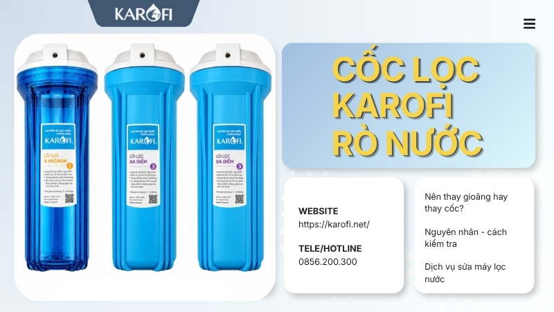 Cốc lọc Karofi bị rò nước