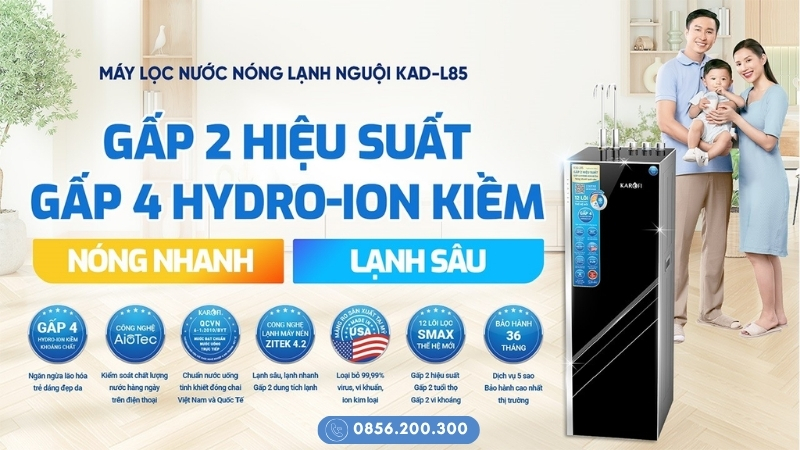 Máy lọc nước Karofi nóng lạnh KAD-L85