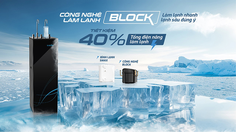 Công nghệ làm lạnh Block siêu bền Karofi KAD-M55